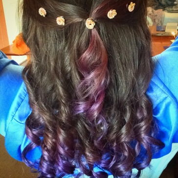 Enjoying the purple hair while it lasts